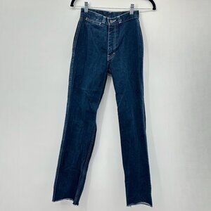 Rare Vintage 1970's Razz Dark Wash High-Rise Straight Jeans Size 23